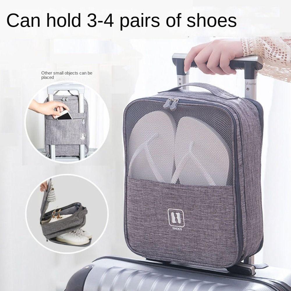 Breathable Mesh Shoes Storage Bag Double Layer Shoes Packaging Pouch  For Business Trip