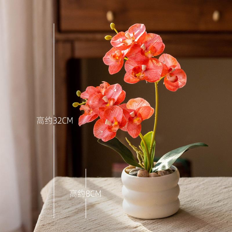 

Simulation flower art set, living room dining table, coffee table, fake flower ornament, TV cabinet, desktop decoration, silk flower.