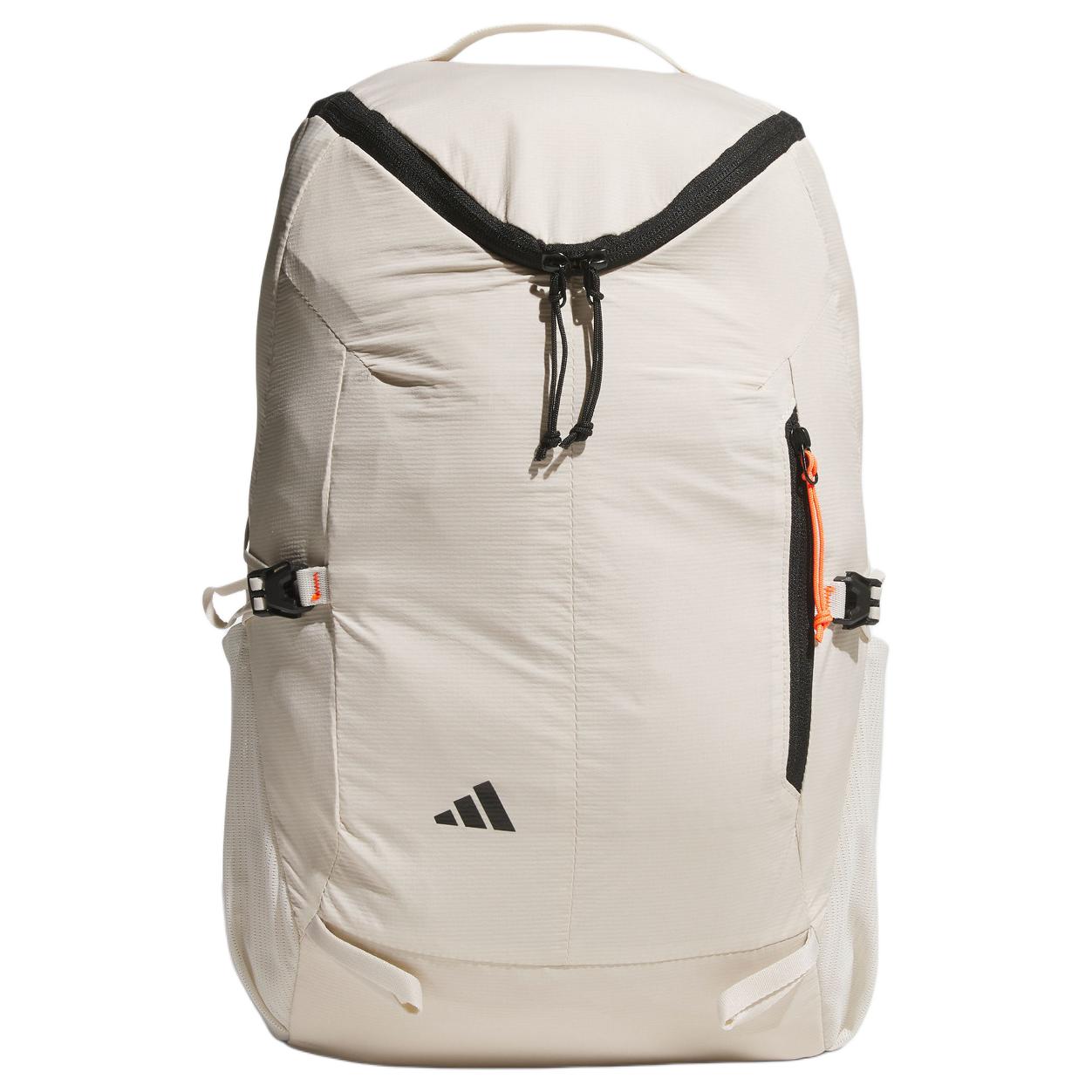 Adidas Flap Large Pocket Solid Color Double Layer Zipper Recycled Nylon Backpack Large Size Unisex Backpack Almond-Brown 2025Q4-DWC70 Bauxite Brown