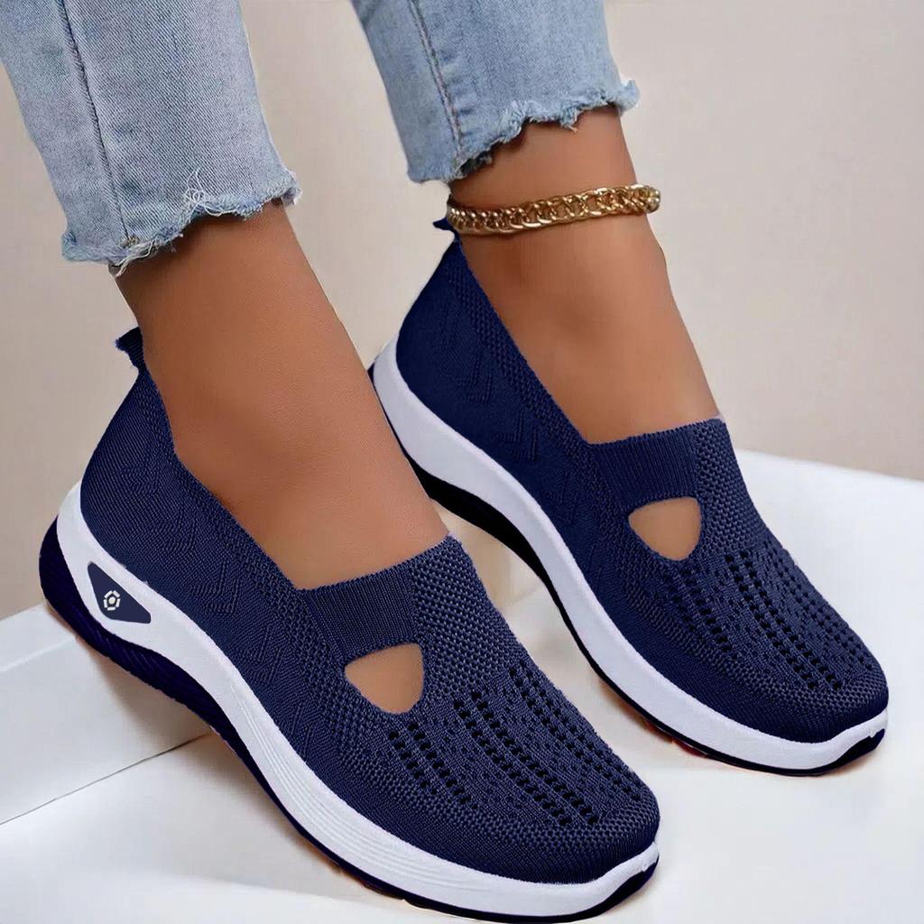 Women's Breathable Mesh Shoes Women Knit Flat Shoes 2026 Summer Women's Shoes Non-slip Lightweight Soft Sole Ladies Casual Shoes