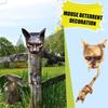 Cats Door Knocker Sculpture Cats & Mouse Ornaments Decorative Cats Mouse Deterrent Decoration Front Door Wall H