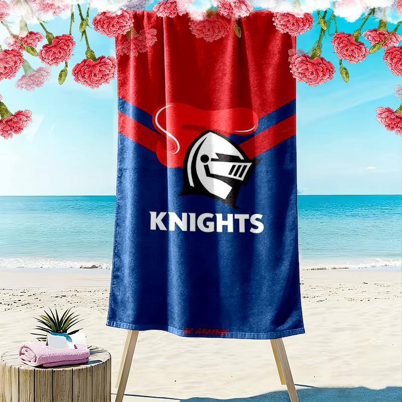 Newcastle Knights Print Strandtuch, Großes Weiches Schnelltrocknendes Handtuch für Strand Camping Schwimmen