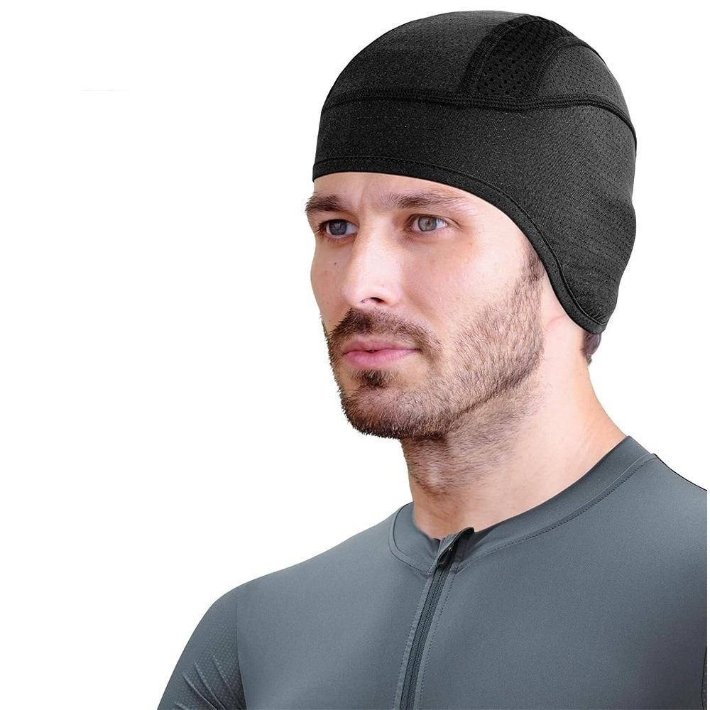 Quick Dry Helmet Liner Breathable Under Helmet Beanie Comfortable Cycling Cap for Cycling чёрный