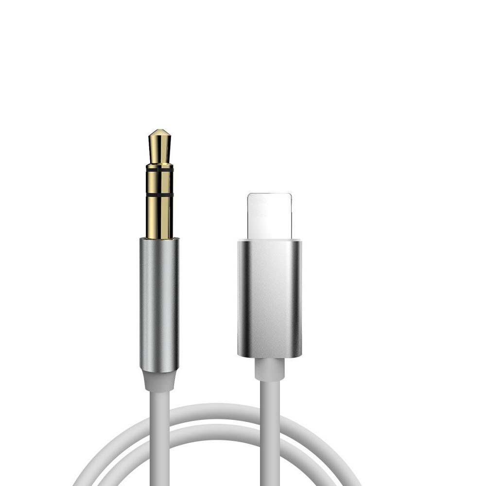 3.5mm Male Aux Audio Jack to 8-Pin Connector for iPhone Connector Stereo Audio Cable 1M