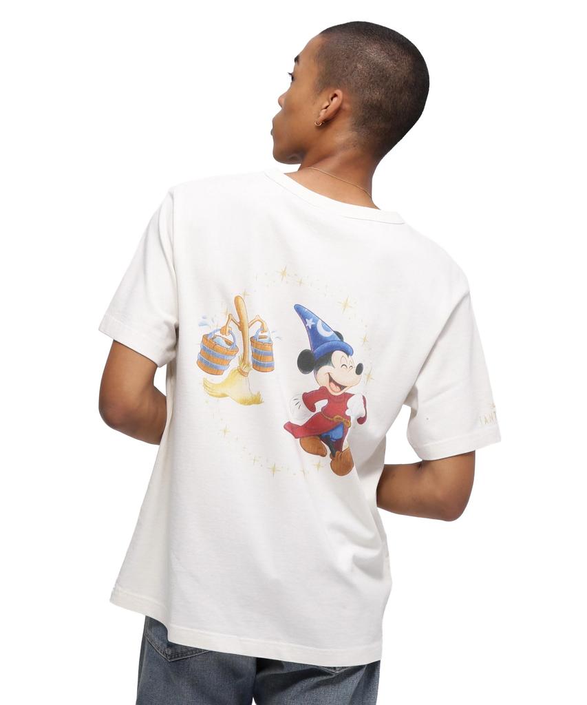 Avirex Disney Collection FANTASIA MICKEY MOUSE BROOM Size T-SHIRT, Men's, L, 033, Off-White, 783-5234022