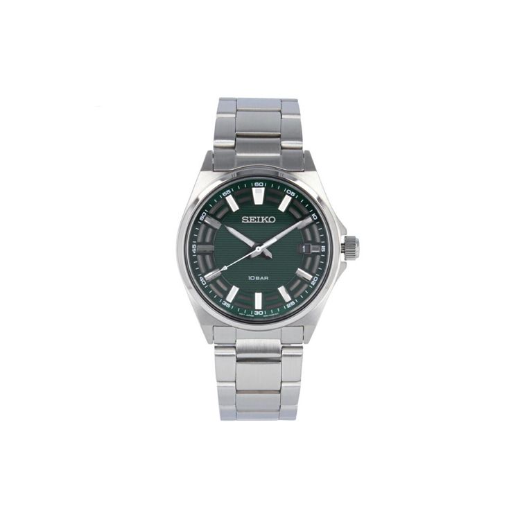 Seiko 100M Waterproof Quartz Movement Stainless Steel Watch 40Mm Green Dial Men watches SUR503P Green Dial
