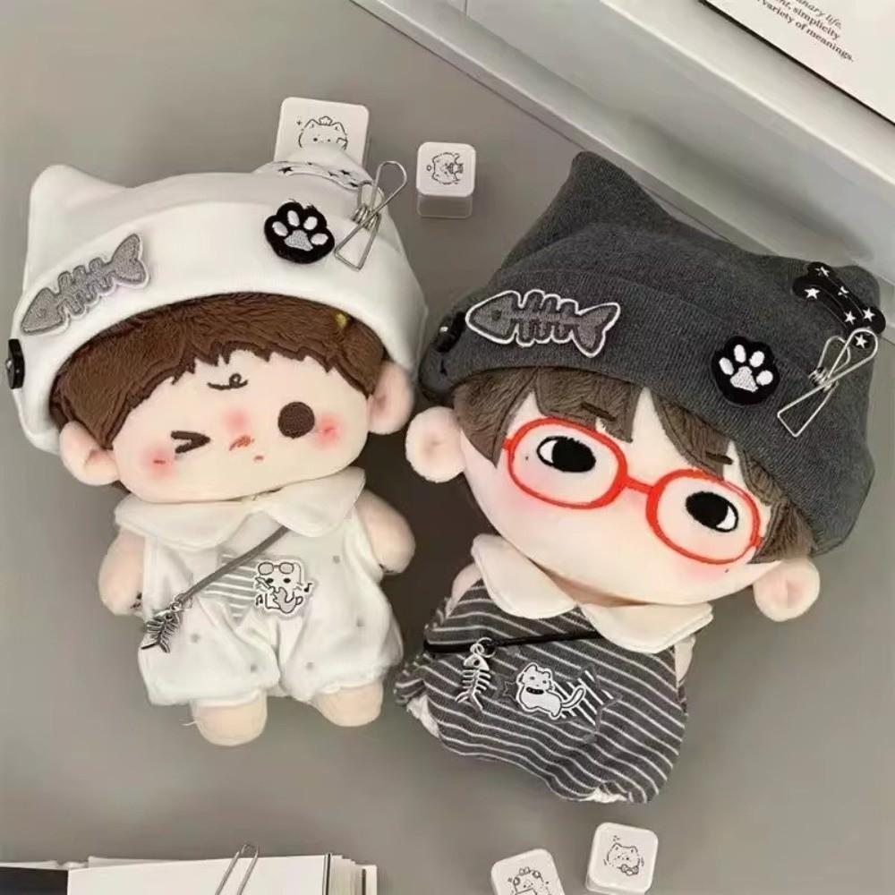 Black And White Cotton Doll Clothes Set 10/20cm Doll Replacement Clothes For Doll Replacement
