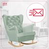 Carol Rocking Chair, Scandinavian, Family Meble, Light Mint