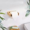 Bamboo Wall Mounted Toilet Paper Holder,Wooden Toilet Paper Holder,Adhesive Bathroom Tissue Holder,Wood Toilet Paper Roll Holder