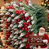 Christmas Artificial Red Berry Branches Bouquet Snow Flocked Pine Sprigs for Wreath Xmas Party Home Indoor Table Decor Supplies