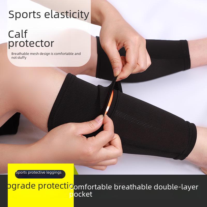 Atmungsaktive Schienbeinschoner-Ärmel im Taschenformat: Fußballsocken mit weichen Einsätzen für Erwachsene & Jugendliche.