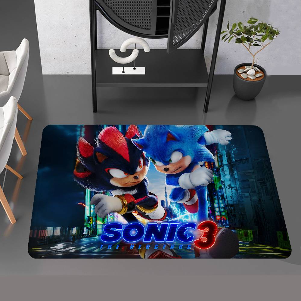 Game S-Sonic Movie Floor Mat Rectangle Anti-slip Home Soft Badmat Front Door Indoor Outdoor Mat Welcome Doormat