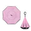 Folding Long Shank Double Layer Inverted Umbrella Windproof Reverse C-Hook Male Golf Umbrella Reverse Umbrellas For Car
