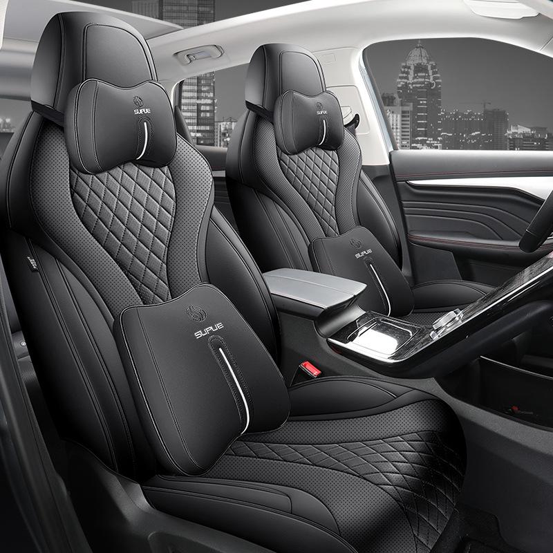 Fits Rising Auto MARVEL R Leather Car Seat Covers: All-Season, Full Enclosure for Five Seats.