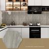 6pcs Hexagonal self-adhesive wallpaper waterproof stickers TV background wall decoration wood grain tile wallpaper