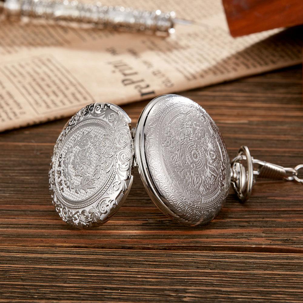 Vintage Spersonalizowany Zegarek Kieszonkowy, Naszyjnik Łańcuszek Wiszący Zegarek Kieszonkowy