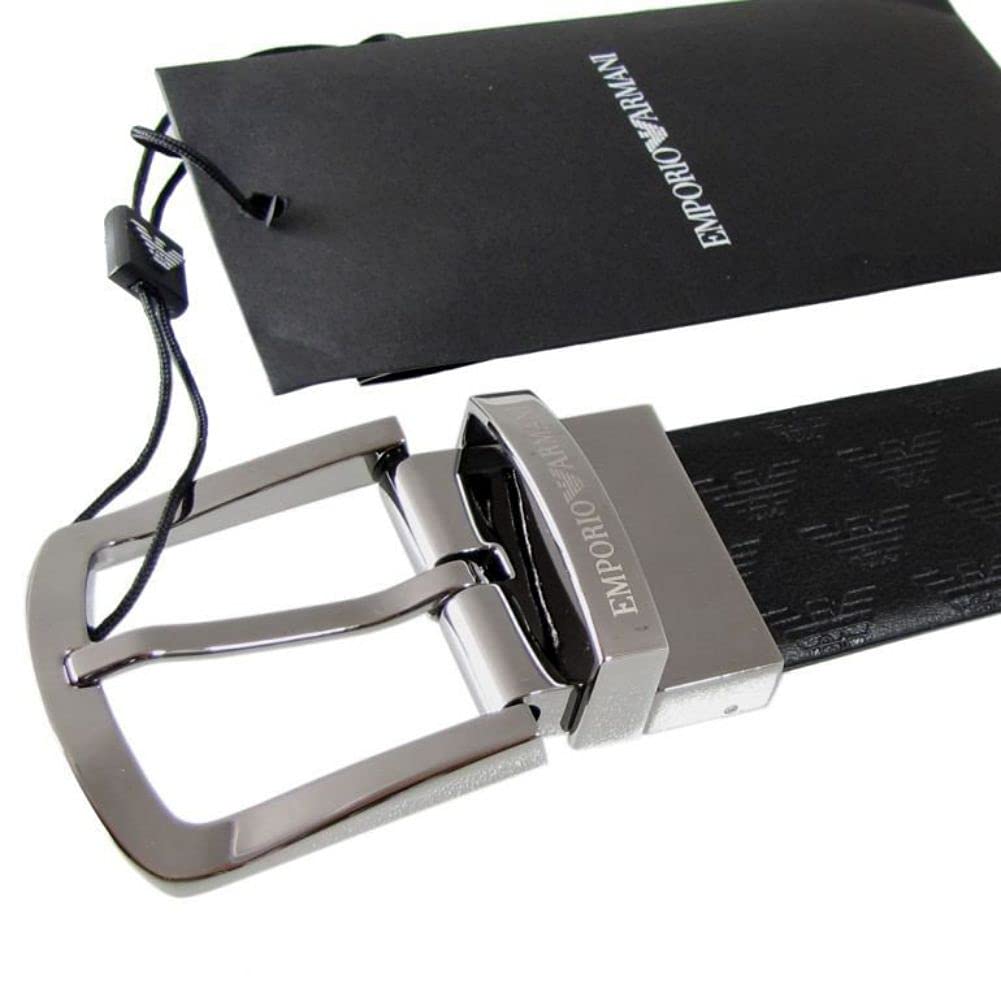 Emporio Armani Opasek černý, šířka Stringer System, kompatibilní, oboustranný, Y4S074 YKL2J 88001, pánský, 3,5 cm [Položka]