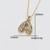 Copper Inlaid Colored Diamond 26-Letter Pendant Necklace - Hip Hop Initial Accessory Clavicle Chain