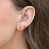 New Design Movie Villain Stud Earrings Gold Color Cubic Zirconia Women Girls Jewelry