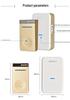 Wireless Self-Powered Gold Doorbell with EU/US Standard Call Button – No Battery Needed