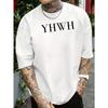 YHWH New Men'S Short-Sleeve T-Shirt, a Trendy Summer Top with Print Designs, for Casual Wear, Featuring a Round Neck And Breathable Fabric, Plus Size
