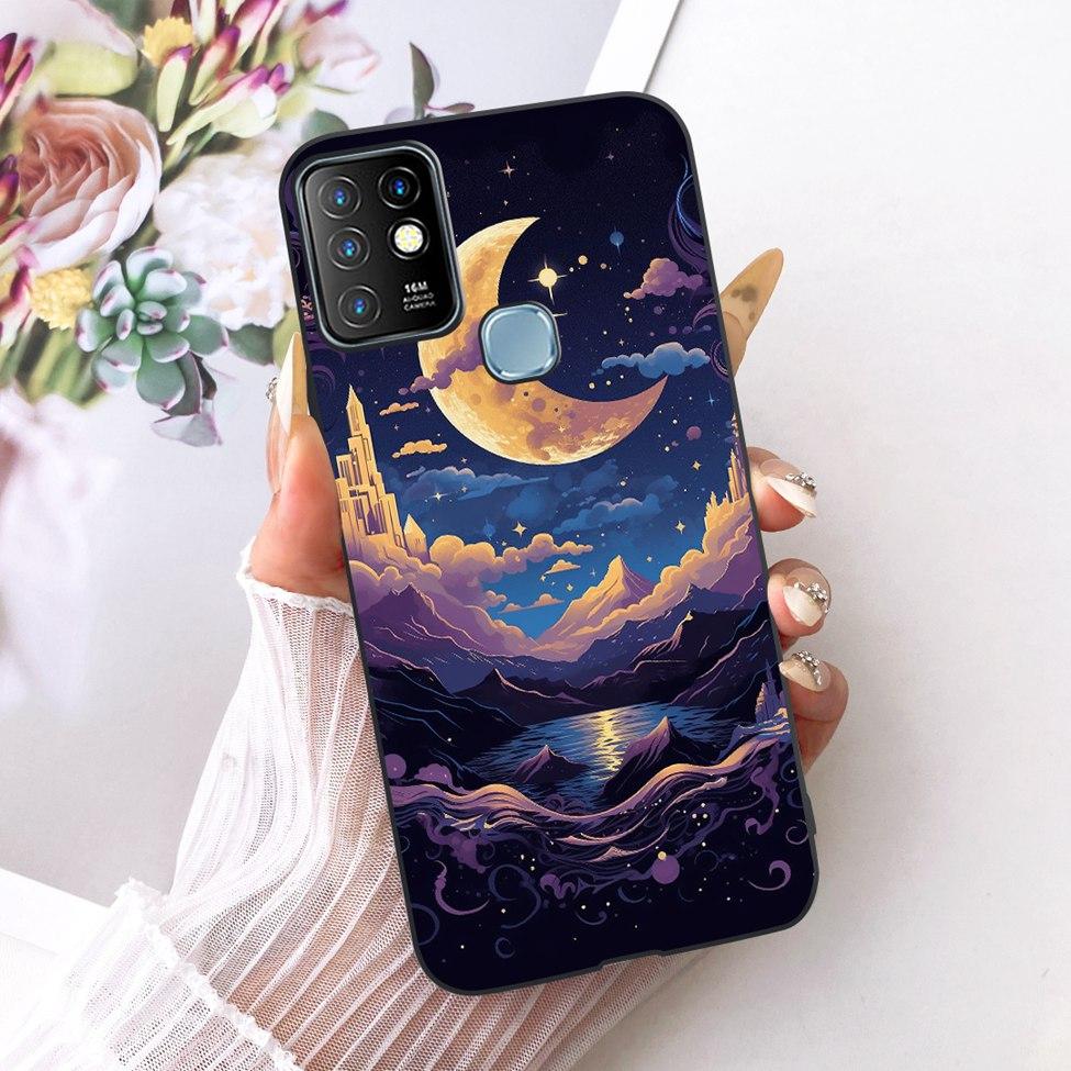 Case For Infinix Hot 10 Cover Aesthetic Cute Cat Fashion Funny Painted Bumper For Infinix Hot10 X682B X682C Casing