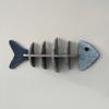 Nautical Wooden Fishbone Wall Decor Rustic Skeleton Fish Floating Shelf Coastal Wall Mounted Display