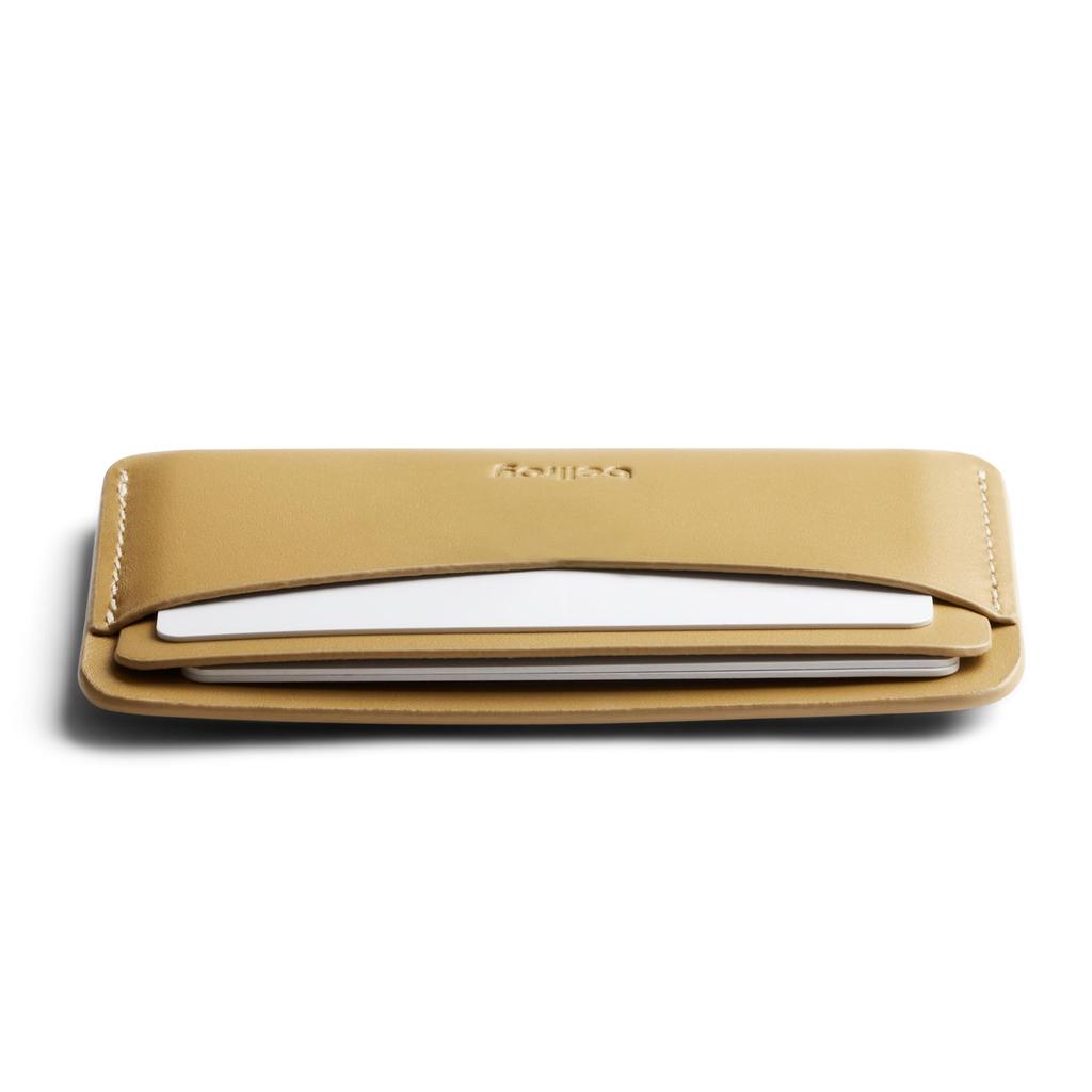 Bellroy Card Slip Minimalist Leather Card Holds up to 4 Cards Mustard Case, -