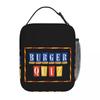 Burger Quiz New Logo Insulated Lunch Bag for Women Children Leakproof Food Boxes Thermal Lunch Box Tote