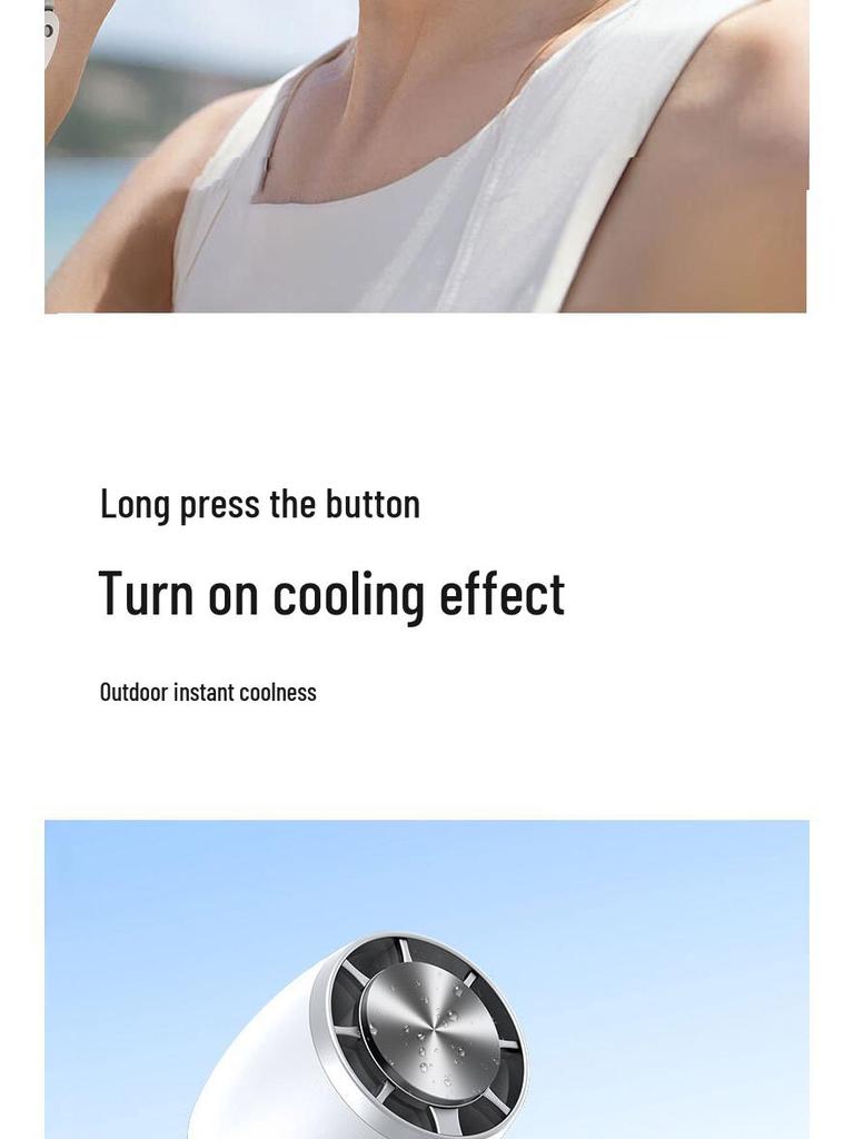2024 Mini USB Tragbarer Leiser Kühlventilator mit Karabiner und Eispack für den Außenbereich