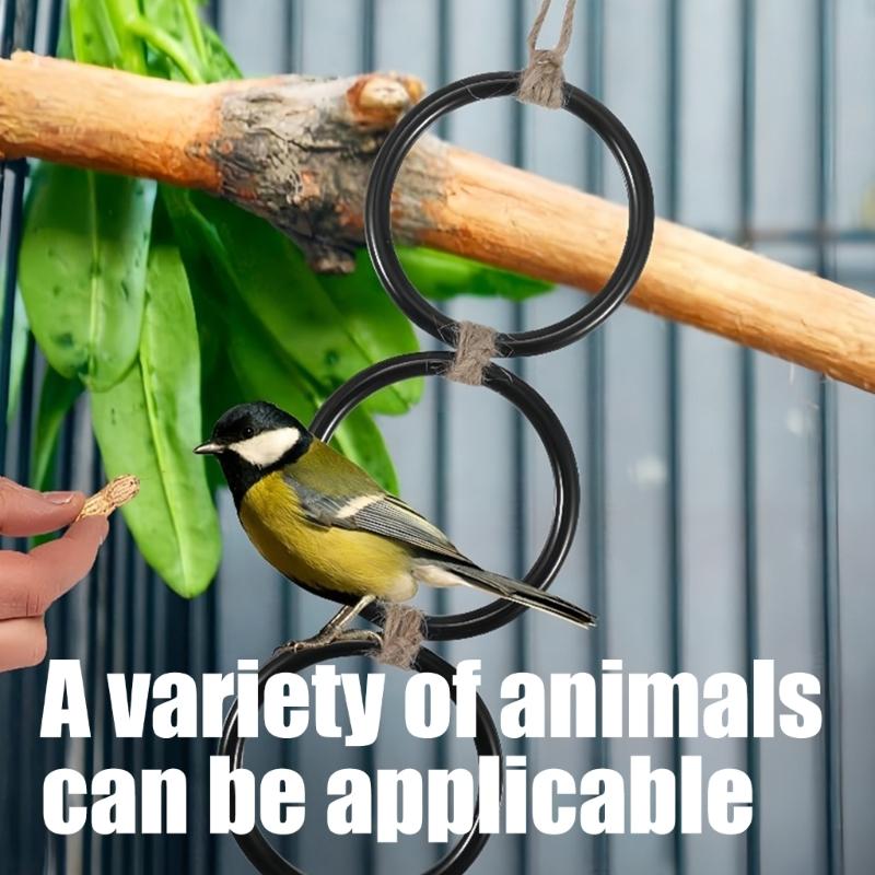 Fun Climbing Rings Snake Exercise Toy for Small Pet with Flexible Joints Safe Reptiles Terrarium Hanging Decoration Toy
