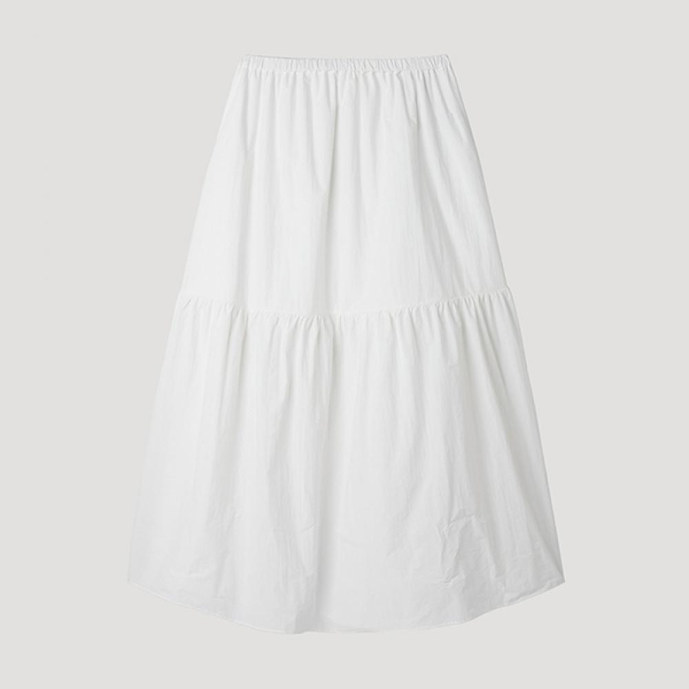 

[She S miSS] Длинная юбка с окантовкой и сборками SwwSkp22020 Ow off-white/66