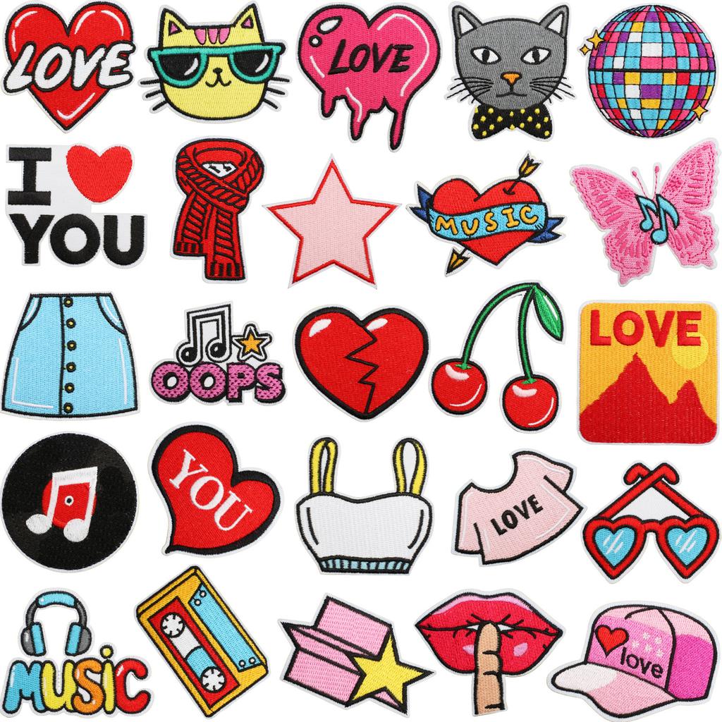 Taylor Cd Embroidery Cloth Sticker Singer Patch Sticker Music Butterfly Disc Computer Embroidery Chapter Bag Decoration Skirt Embroidery Label