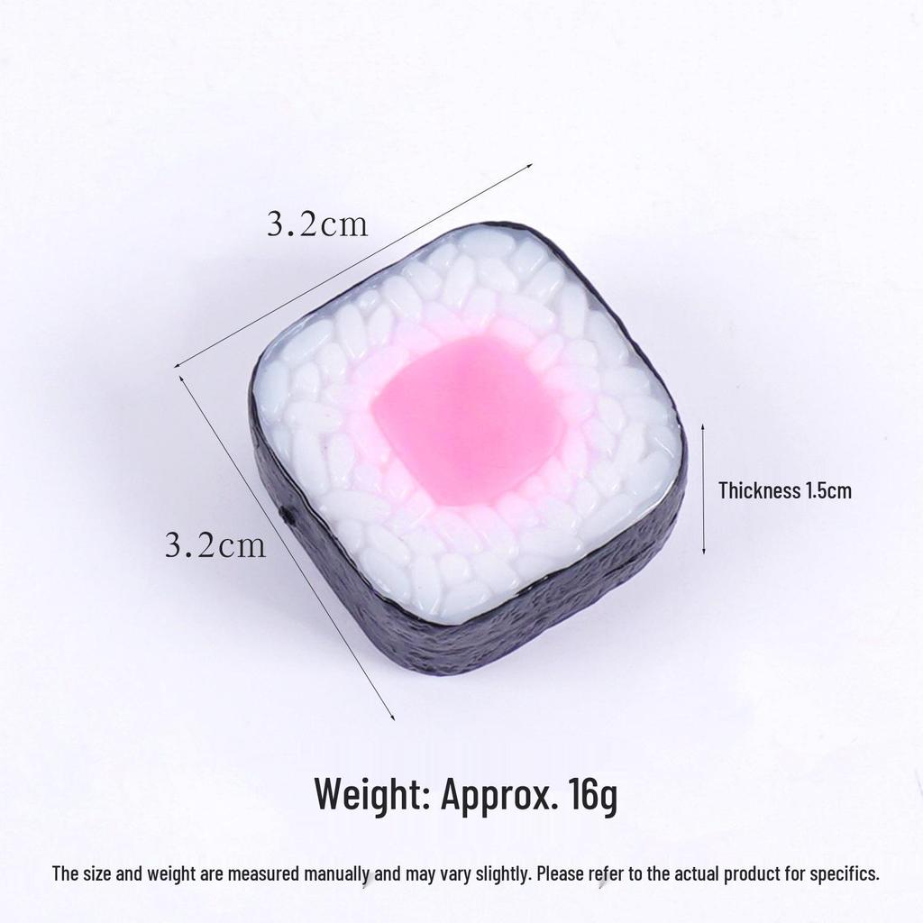 PVC Sushi Onigiri Keychain: Japanese Cuisine Nori-Wrapped Rice Bag Charm