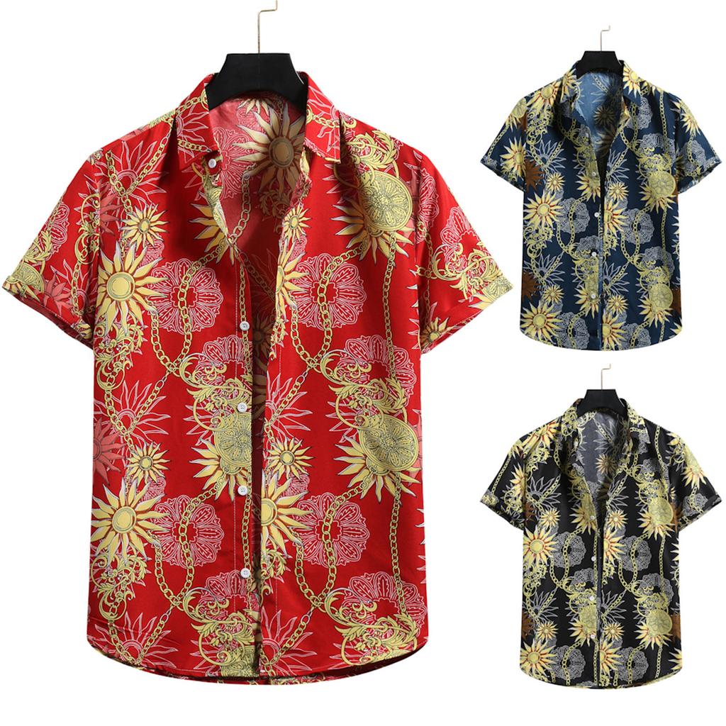 Hombre Camisas Cárdigan Manga Corta Hawaiian Beach Floweroc Hombre Camisas Cárdigan Manga Corta Hawaiian Beach Floweroc