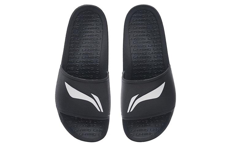 Li Ning Badminton Collection Slide Slippers Unisex Black AYCS003-1