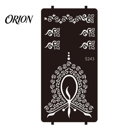 Wedding Henna Stencil Reusable Indian Tattoo Stencils, Mehndi Hand Painting Templates, Bohemian Style DIY Flower Pattern for Body Art, Festival Makeup