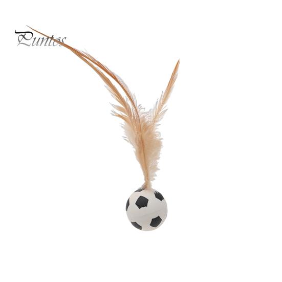 

Игрушка для кошек, мячик для царапанья с перьями, интерактивный эластичный шарик для домашних животных из куриного пера, шарик из сизаля, твердый, устойчивый к жеванию, игрушечный мяч для котенка Football