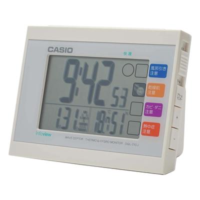 Digital Alarm Radio-Controlled Clock, White, DQL-210J-7JF