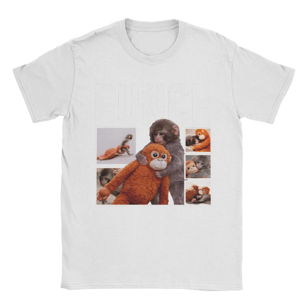 Unisexs TShirt Punch Monkey Cute Awesome Cotton Tees Short Sleeve T Shirts Crewneck Clothes New Arrival