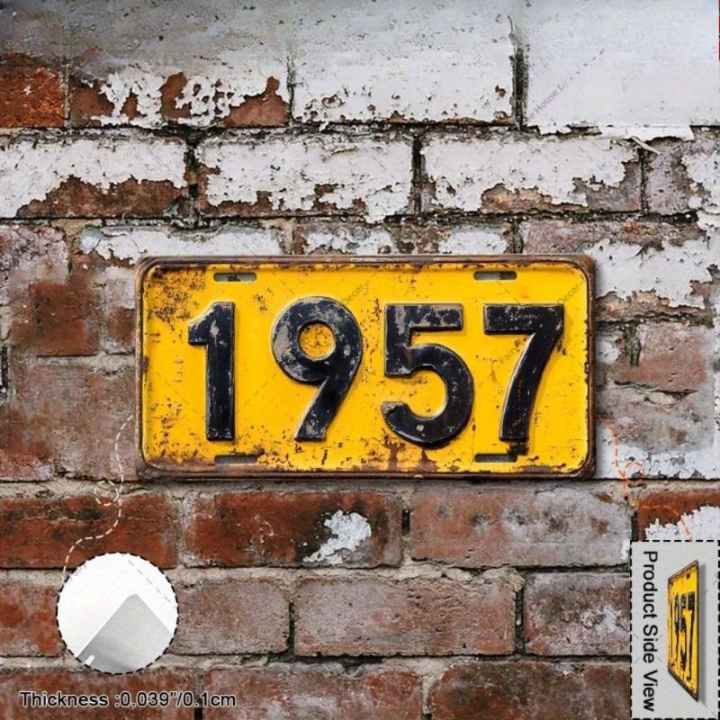 Motorcycle Souvenir License Plate, Metal Auto Wall Decor 15x30cm