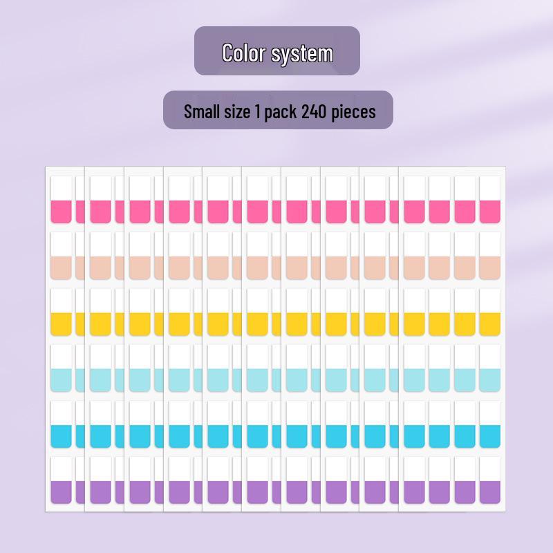 Gradient Morandi Sticky Tabs: Vibrant Index Labels & Bookmarks for Students