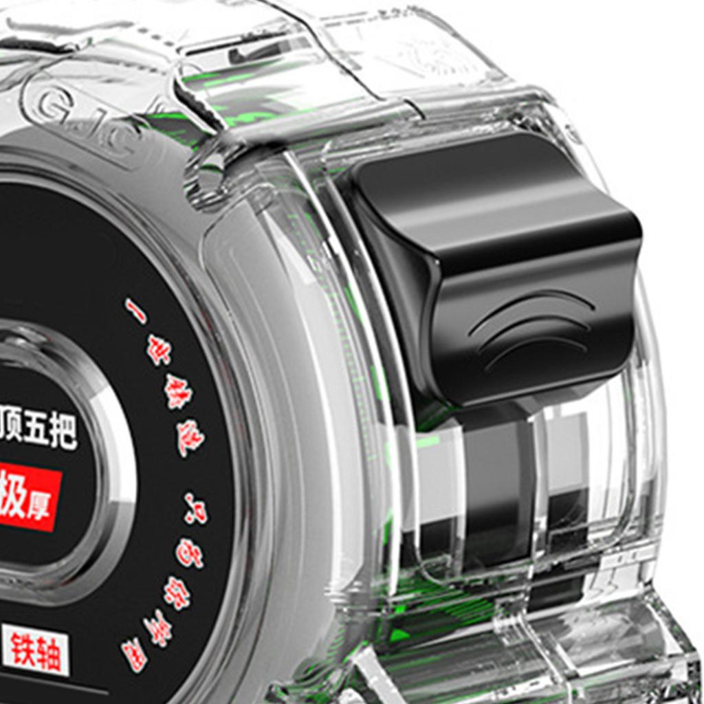 Rollmaßband Einziehbar Dick Elektroplattierter Edelstahl Hohe Genauigkeit Holzbearbeitungswerkzeug mit Klarsichtgehäuse 5m   16.4ft