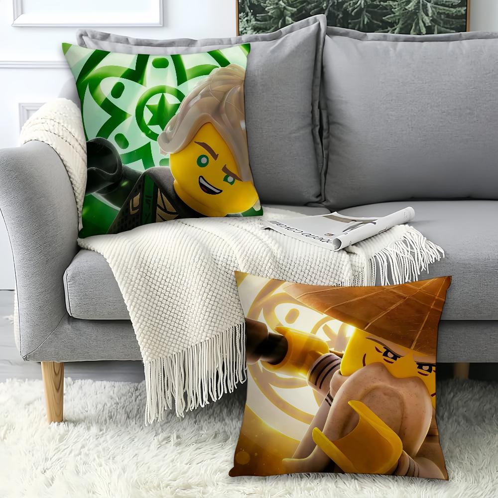 Movie Adventure N-Nin J-Jago Pillow Case Office Cushions Suitable For Sofa Car Bedroom Decorative Cushion Cover