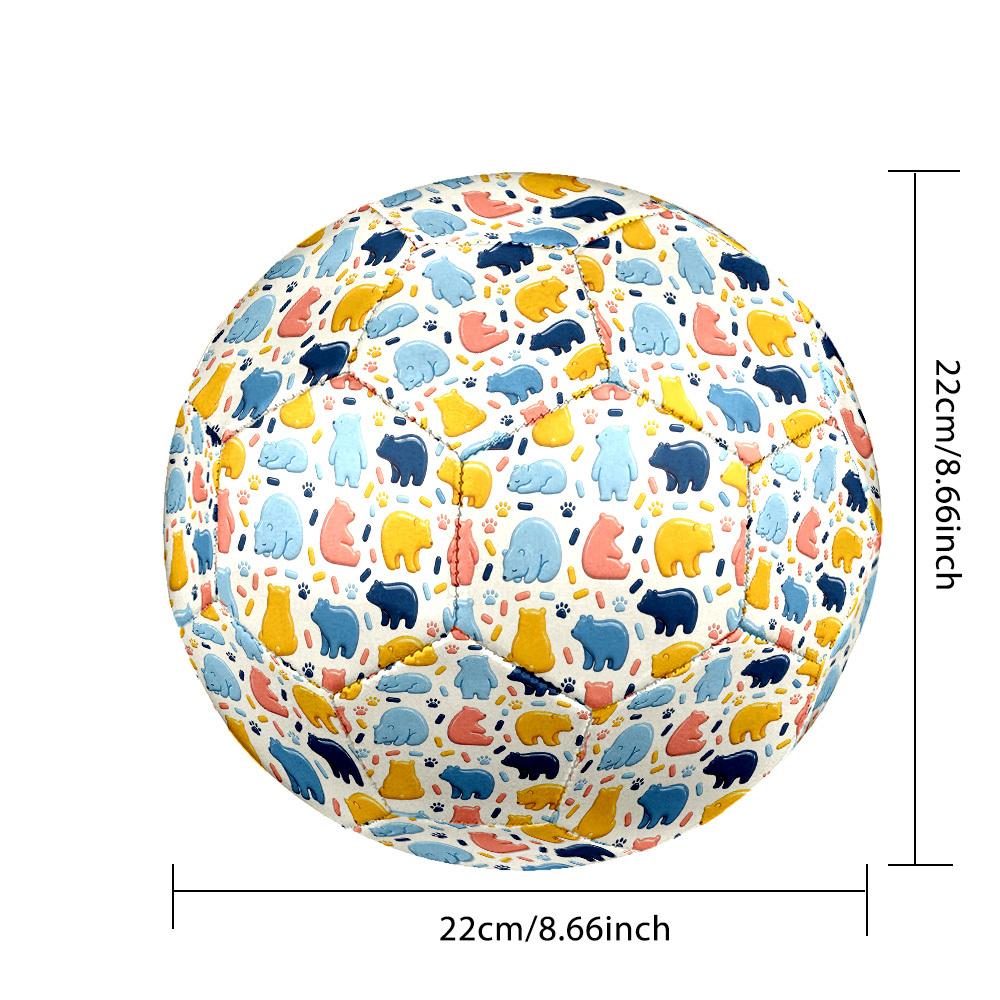 1pc Bear Medicine Themed Soccer Ball, Size 5, Lightweight PVC Material, Outdoor Training Soccer Ball Gift. q62215