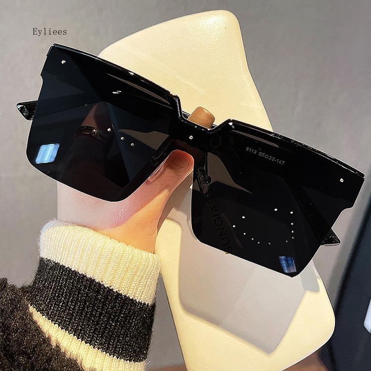 New Frameless Edge Cut Letters Light Luxury Style High-end Women's Fashionable Car Sunglasses Gafas De Sol Hombre