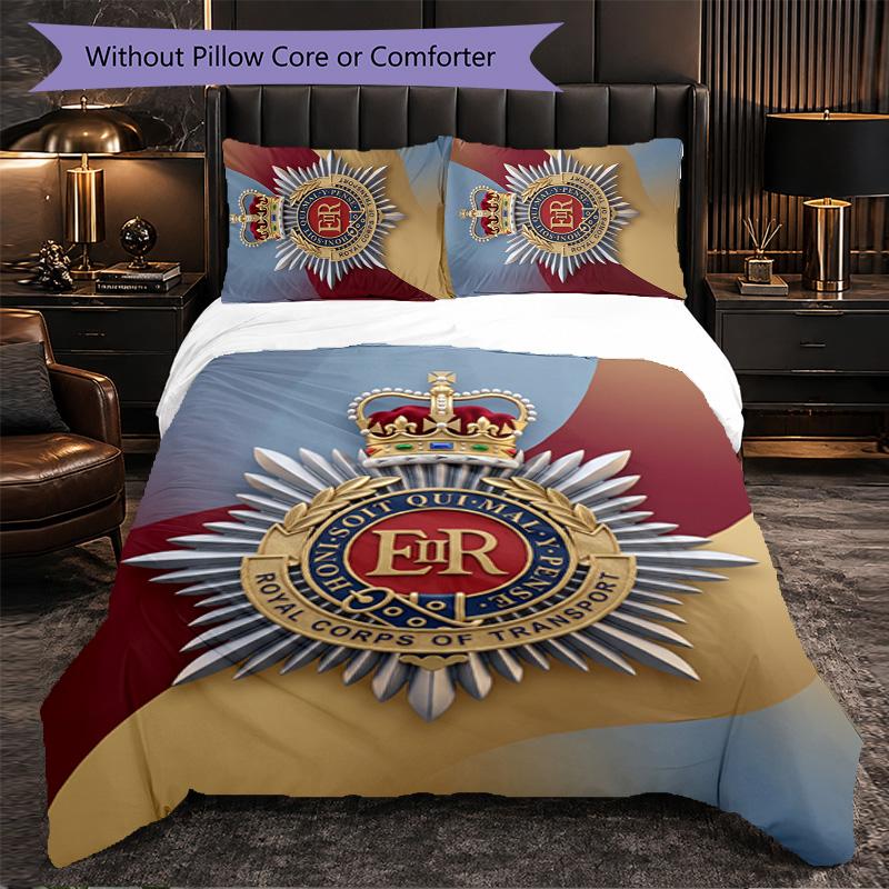 Royal Engineers A.F.C Themed Bedding 3Pcs Duvet Cover Set Decorative Bed Linen For Teen Room Home Decoration