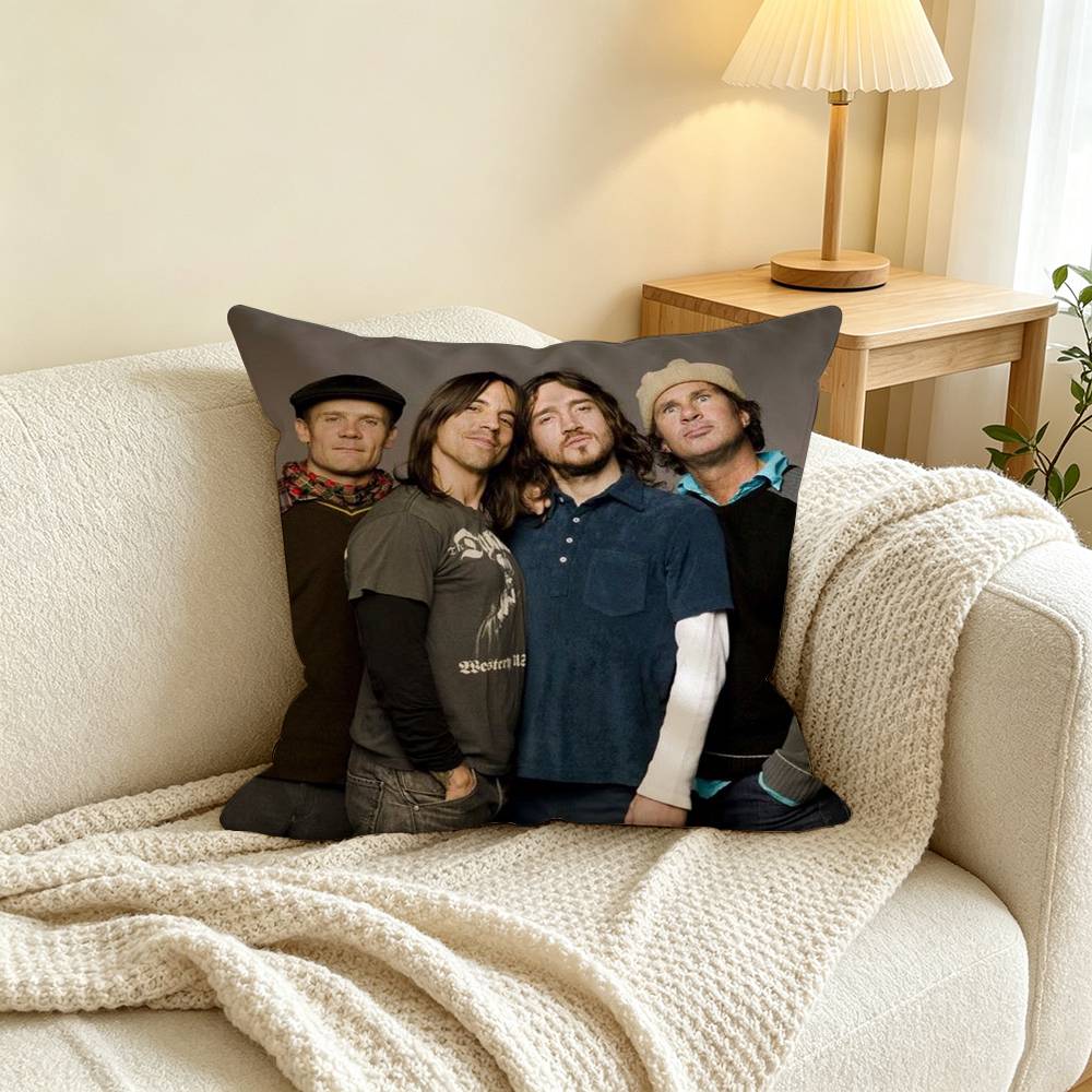 Rock Band Red Hot Chili Peppers-s Pillow Case Square Double-Sided Sofa Cushion Cover Bedroom Bedside Pillow