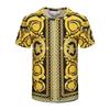 Men's and Women's Summer T-shirts 3D Printed Baroque Royal Luxury Small Floral Round Neck Short Sleeve Loose Oversized Nice Top