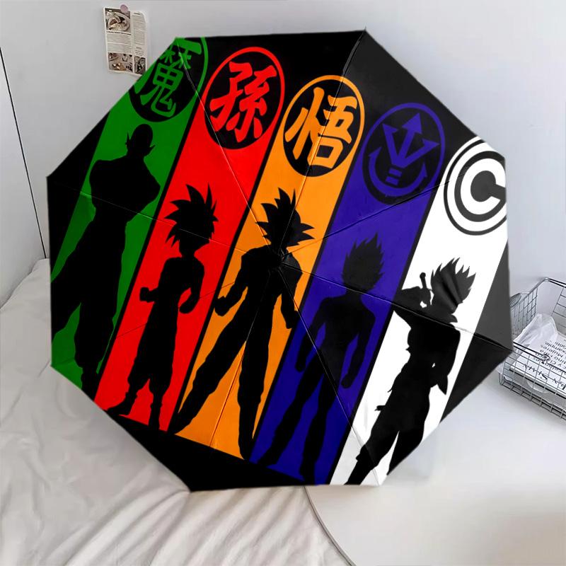 1 PC Automatic Folding Umbrella - Dragon Ball Pattern Portable Foldable Design With 8 Ribs Christmas Birthday Gifts